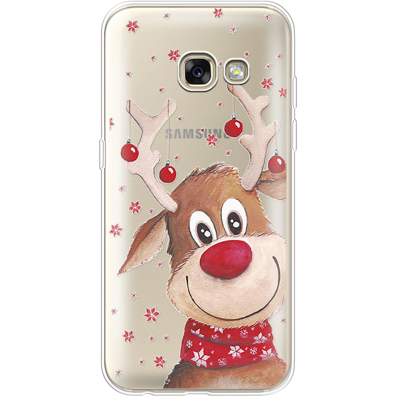 Прозрачный чехол Uprint Samsung A320 Galaxy A3 2017 Winter Deer