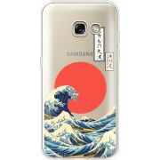 Прозрачный чехол Uprint Samsung A320 Galaxy A3 2017 Большая волна в Канагаве