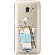Прозрачный чехол Uprint Samsung A320 Galaxy A3 2017 Segull in Cofee Pool
