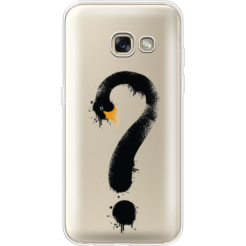 Прозрачный чехол Uprint Samsung A320 Galaxy A3 2017 Swan question