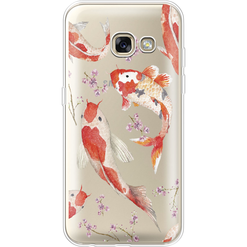 Прозрачный чехол Uprint Samsung A320 Galaxy A3 2017 Japanese Koi Fish