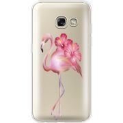 Прозрачный чехол Uprint Samsung A320 Galaxy A3 2017 Floral Flamingo