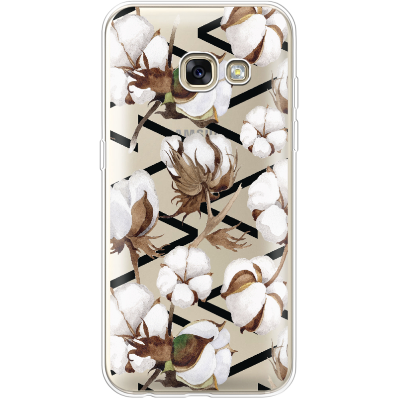 Прозрачный чехол Uprint Samsung A320 Galaxy A3 2017 Cotton flowers