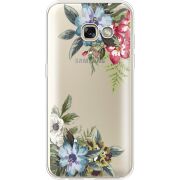 Прозрачный чехол Uprint Samsung A320 Galaxy A3 2017 Floral