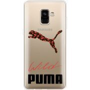 Прозрачный чехол Uprint Samsung A730 Galaxy A8 Plus (2018) Wild Cat