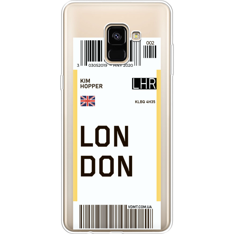 Прозрачный чехол Uprint Samsung A730 Galaxy A8 Plus (2018) Ticket London