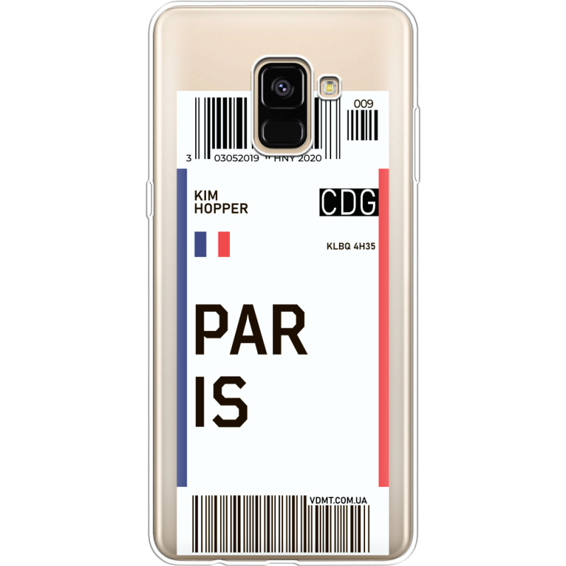 Прозрачный чехол Uprint Samsung A730 Galaxy A8 Plus (2018) Ticket Paris