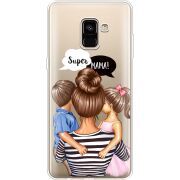 Прозрачный чехол Uprint Samsung A730 Galaxy A8 Plus (2018) Super Mama