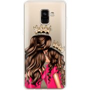 Прозрачный чехол Uprint Samsung A730 Galaxy A8 Plus (2018) Queen and Princess