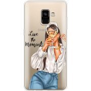 Прозрачный чехол Uprint Samsung A730 Galaxy A8 Plus (2018) Live The Moment