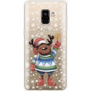 Прозрачный чехол Uprint Samsung A730 Galaxy A8 Plus (2018) Christmas Deer with Snow