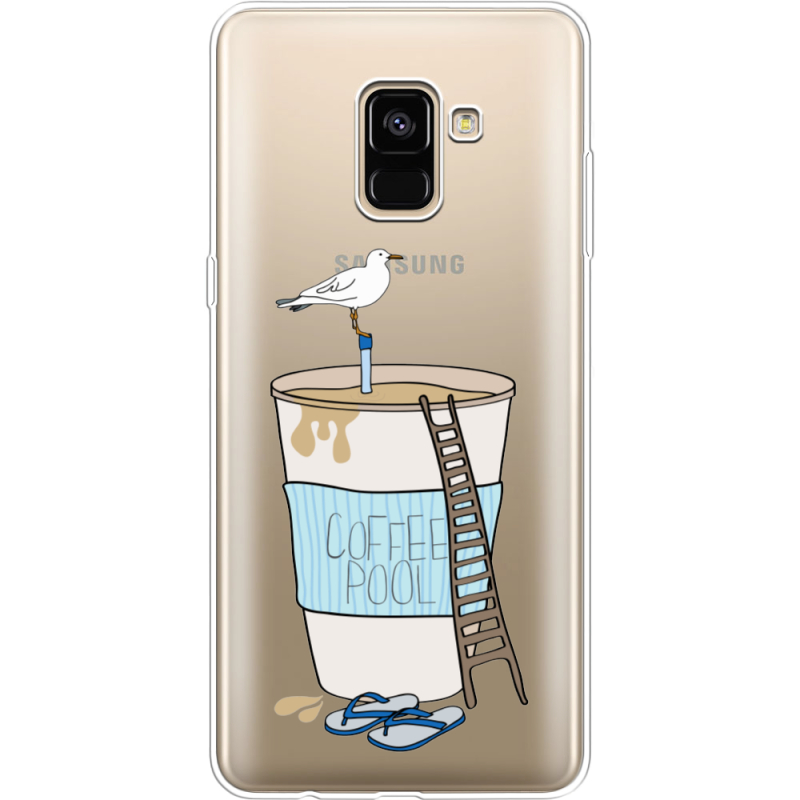 Прозрачный чехол Uprint Samsung A730 Galaxy A8 Plus (2018) Segull in Cofee Pool