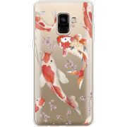 Прозрачный чехол Uprint Samsung A730 Galaxy A8 Plus (2018) Japanese Koi Fish