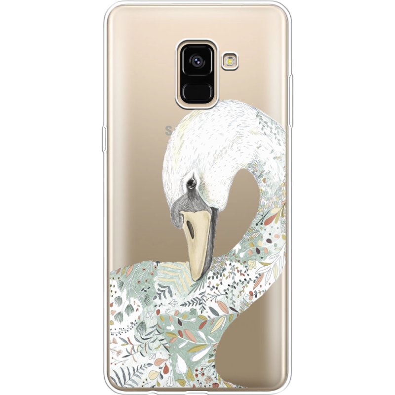 Прозрачный чехол Uprint Samsung A730 Galaxy A8 Plus (2018) Swan