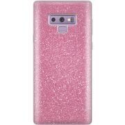 Чехол с блёстками Samsung N960 Galaxy Note 9 Розовый