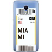 Прозрачный чехол Uprint Meizu M5 Ticket Miami