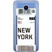 Прозрачный чехол Uprint Meizu M5 Ticket New York