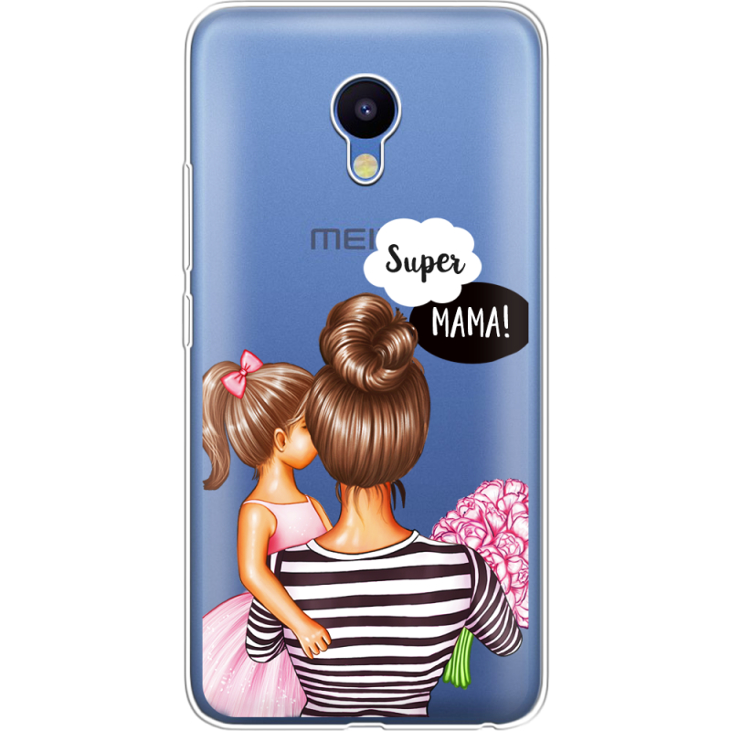 Прозрачный чехол Uprint Meizu M5 Super Mama and Daughter