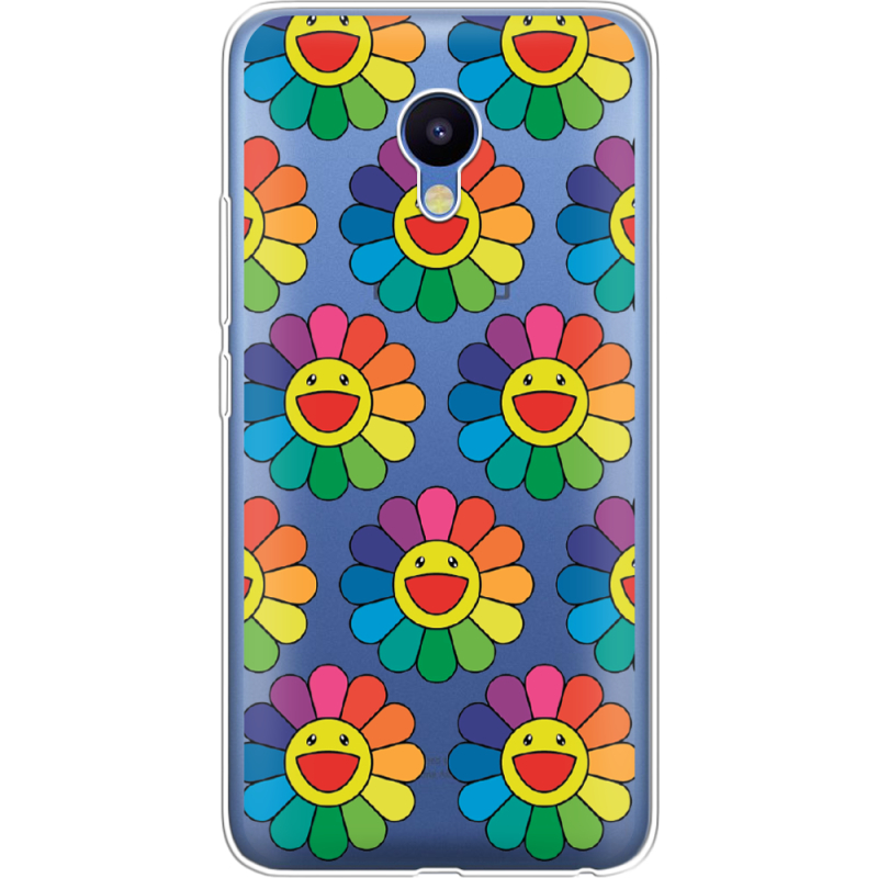 Прозрачный чехол Uprint Meizu M5 Hippie Flowers