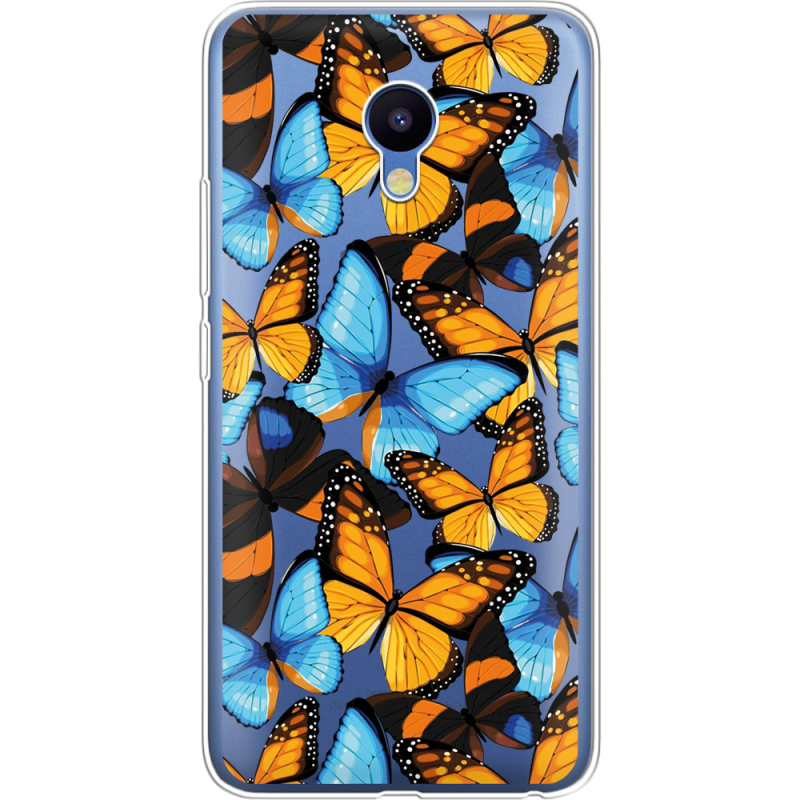Прозрачный чехол Uprint Meizu M5 Butterfly Morpho