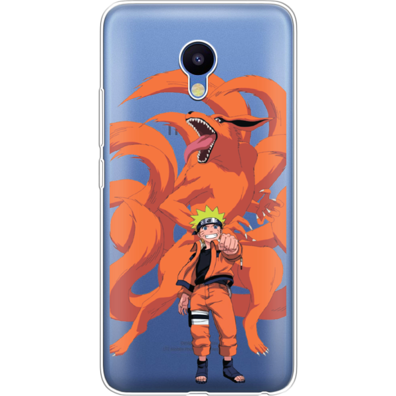 Прозрачный чехол Uprint Meizu M5 Naruto and Kurama