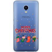 Прозрачный чехол Uprint Meizu M5 Merry Christmas