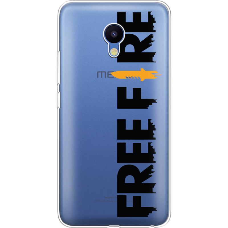 Прозрачный чехол Uprint Meizu M5 Free Fire Black Logo