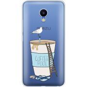 Прозрачный чехол Uprint Meizu M5 Segull in Cofee Pool