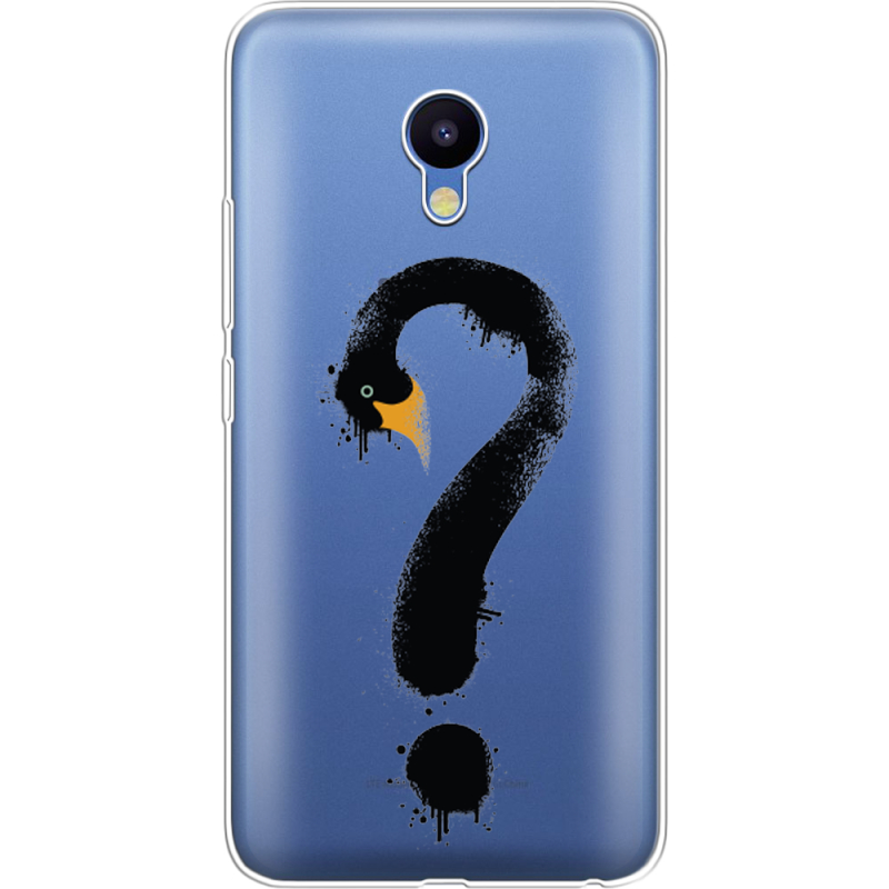 Прозрачный чехол Uprint Meizu M5 Swan question
