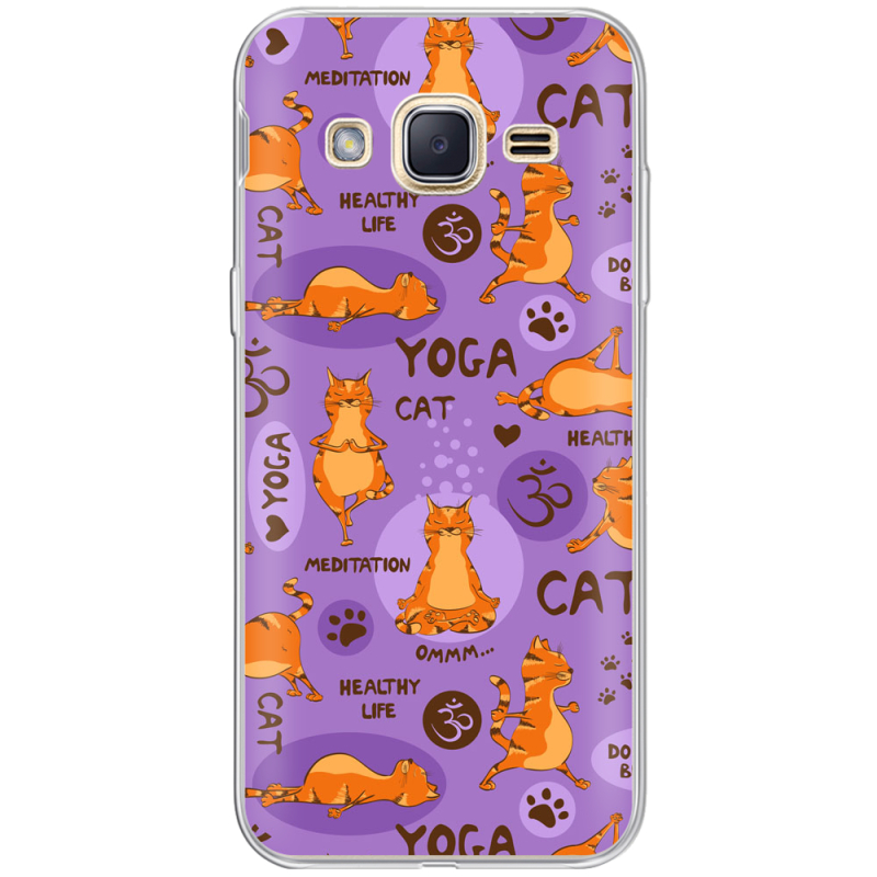 Чехол Uprint Samsung J200H Galaxy J2 Yoga Cat