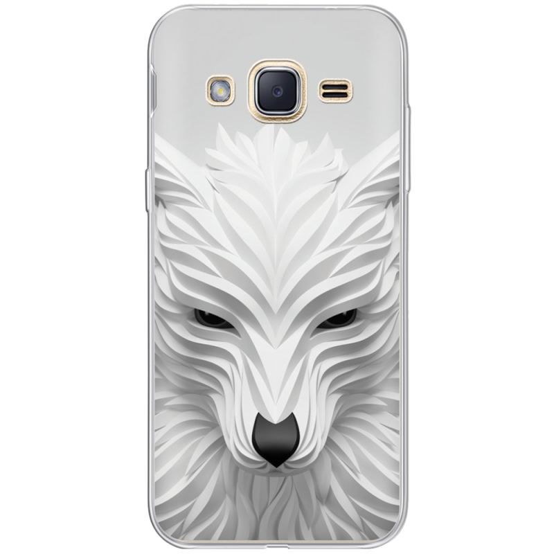 Чехол Uprint Samsung J200H Galaxy J2 White Wolf