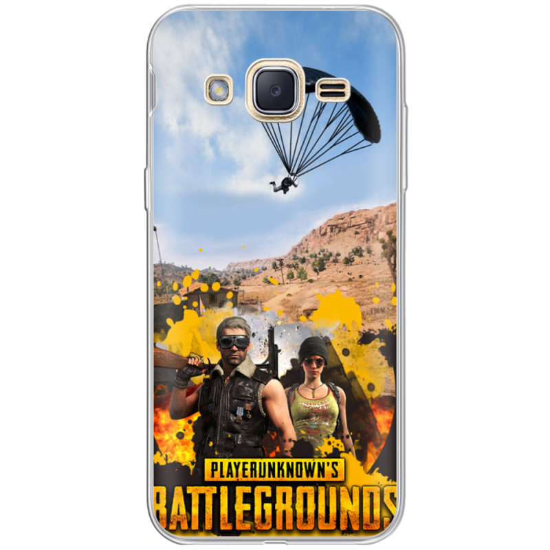 Чехол Uprint Samsung J200H Galaxy J2 Pubg parachute