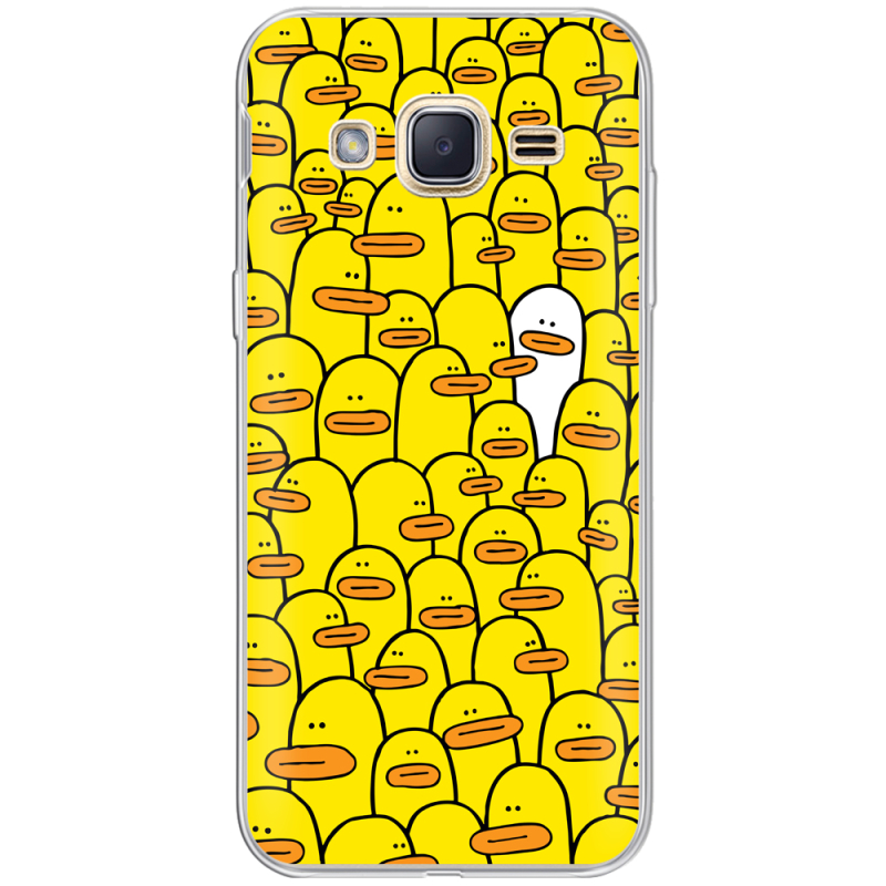 Чехол Uprint Samsung J200H Galaxy J2 Yellow Ducklings