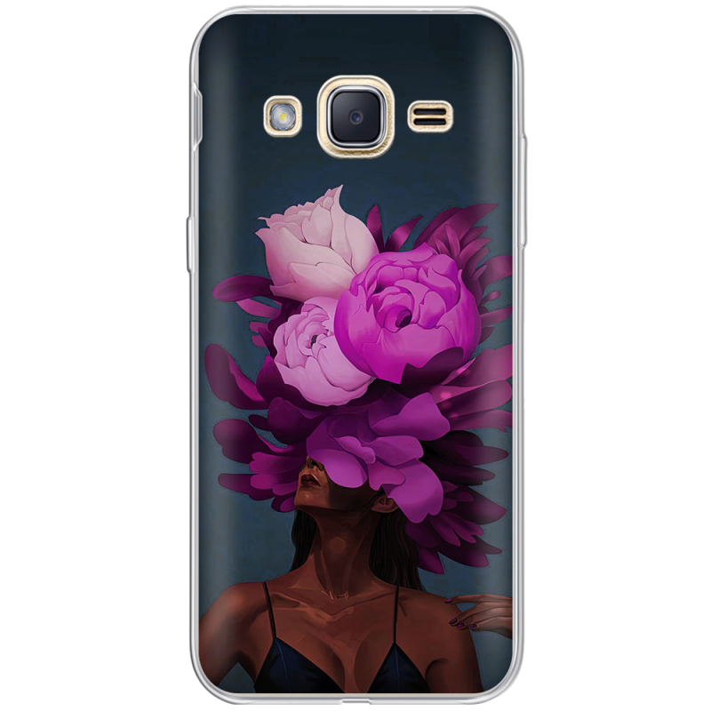 Чехол Uprint Samsung J200H Galaxy J2 Exquisite Purple Flowers