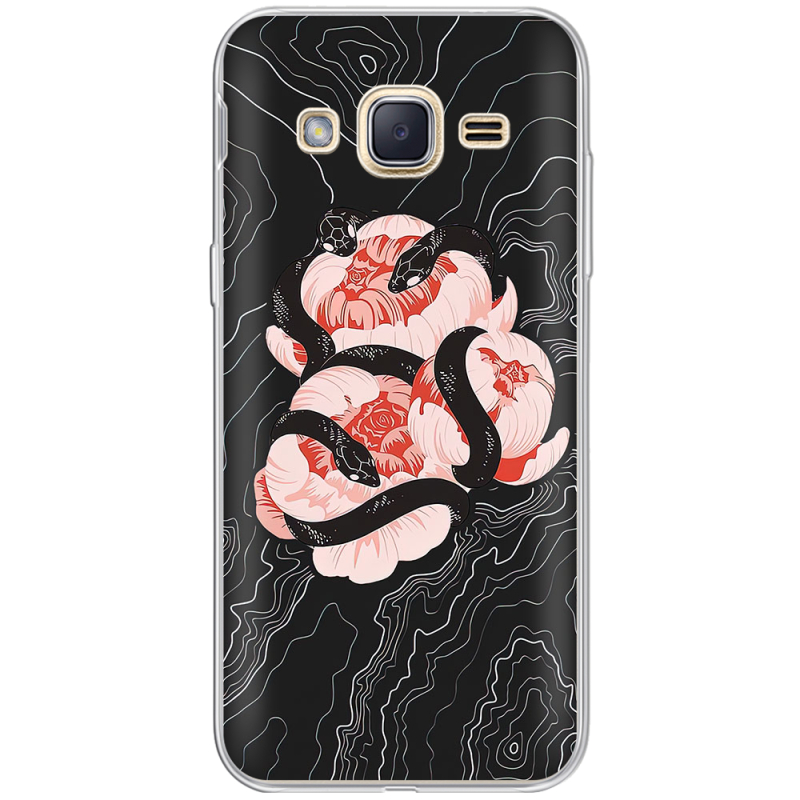 Чехол Uprint Samsung J200H Galaxy J2 Snake Rose