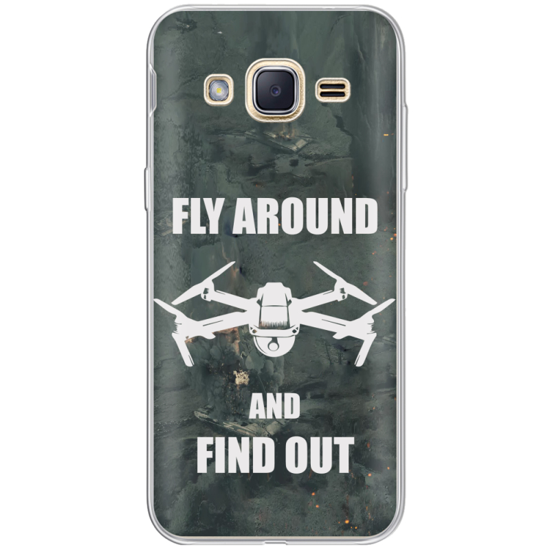 Чехол Uprint Samsung J200H Galaxy J2 Дрон Fly Around