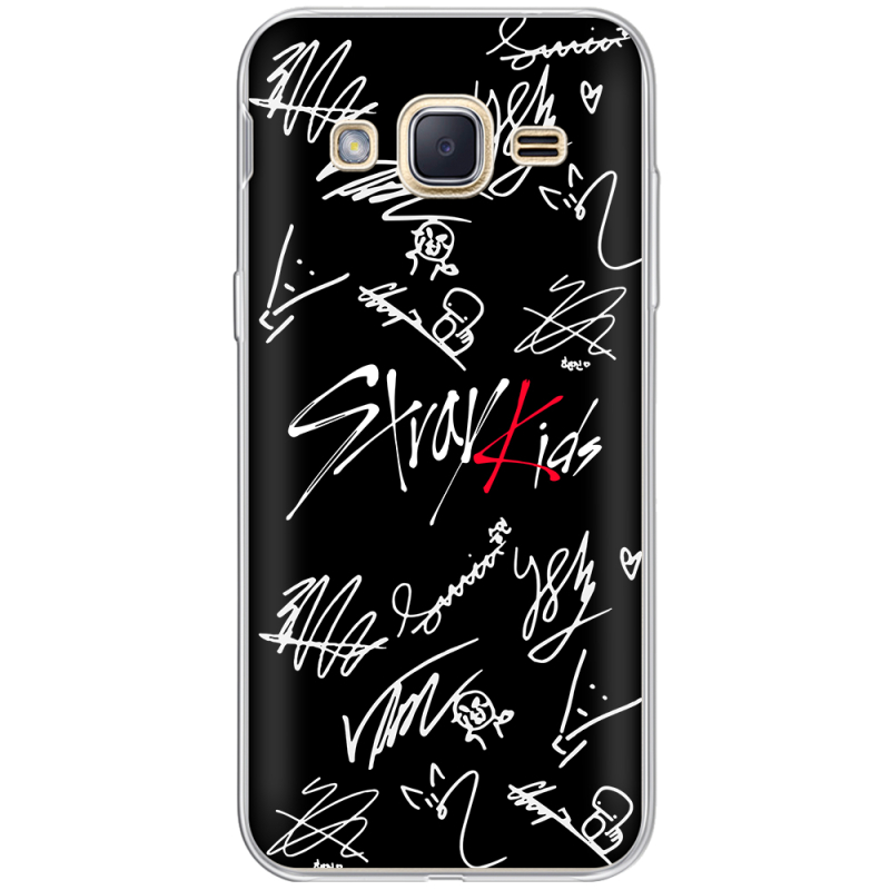 Чехол Uprint Samsung J200H Galaxy J2 Stray Kids автограф