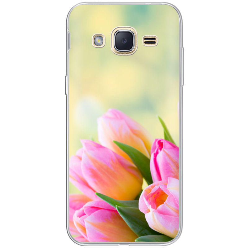 Чехол Uprint Samsung J200H Galaxy J2 Bouquet of Tulips