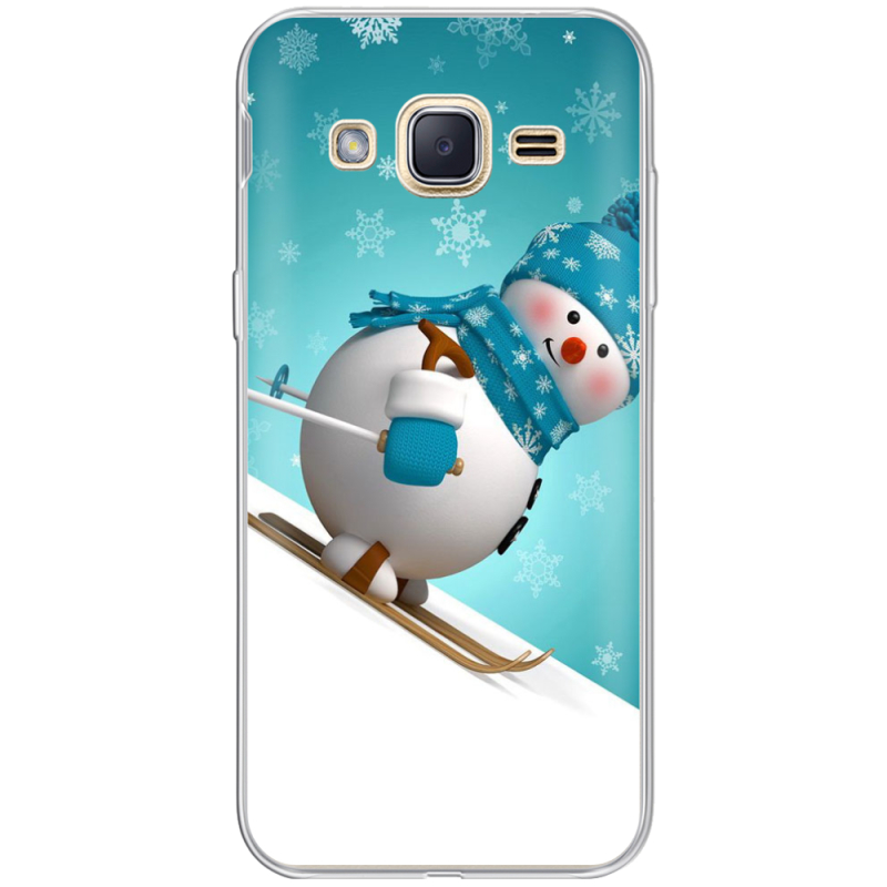 Чехол Uprint Samsung J200H Galaxy J2 Skier Snowman
