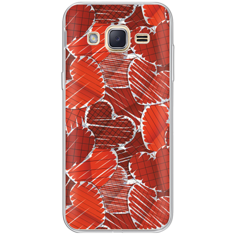 Чехол Uprint Samsung J200H Galaxy J2 Heart Strings