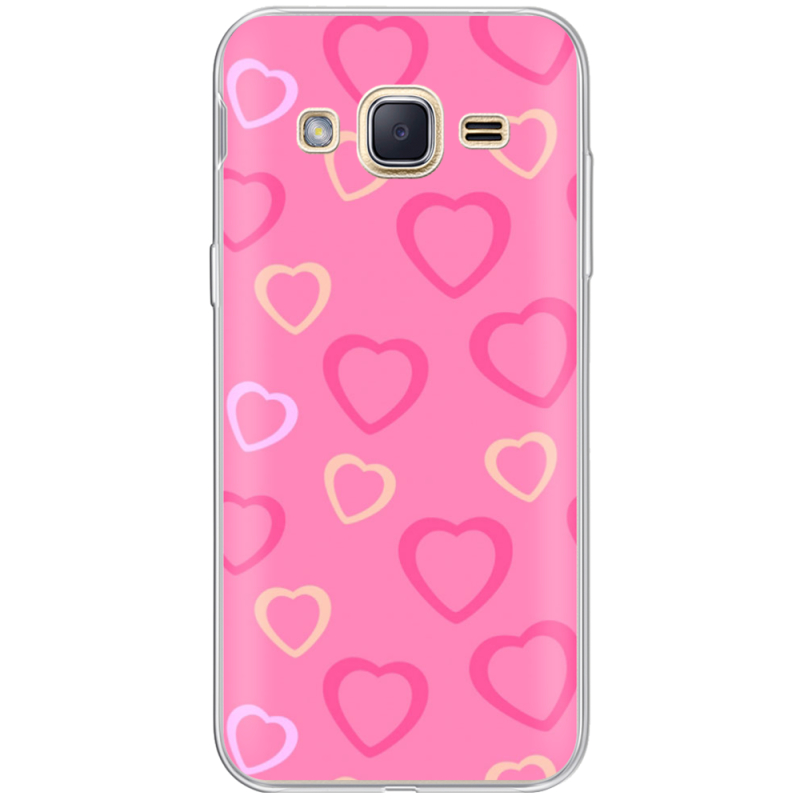 Чехол Uprint Samsung J200H Galaxy J2 Sugar Hearts