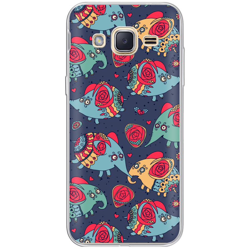 Чехол Uprint Samsung J200H Galaxy J2 Flying Elephants