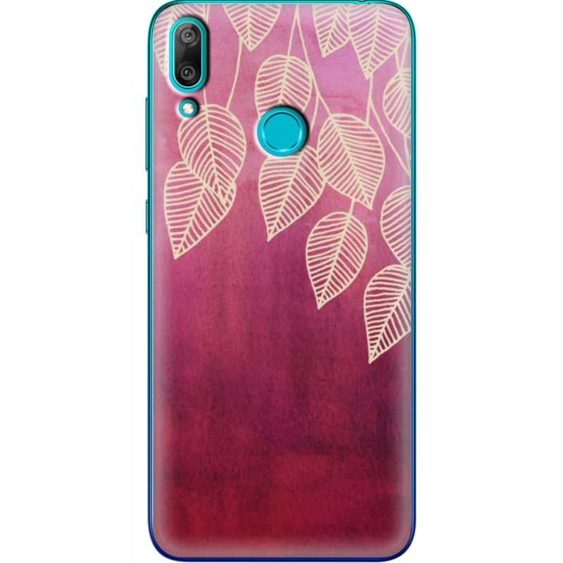 Чехол Uprint Huawei Y7 2019 Gold Leaves