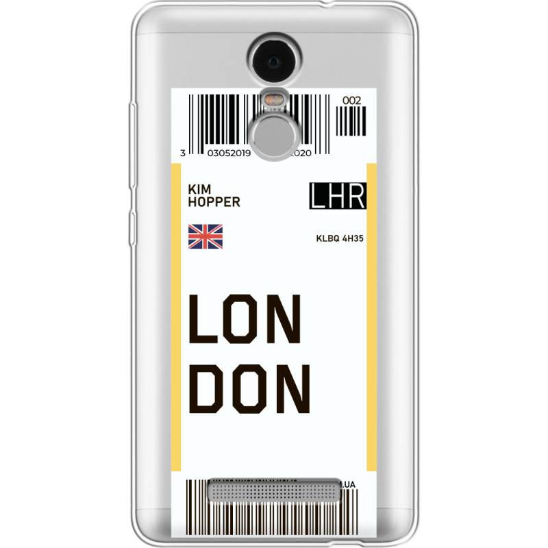 Прозрачный чехол Uprint Xiaomi Redmi Note 3 / Note 3 Pro Ticket London