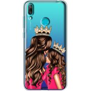 Прозрачный чехол Uprint Huawei Y7 2019 Queen and Princess