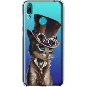 Прозрачный чехол Uprint Huawei Y7 2019 Steampunk Cat