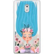 Прозрачный чехол Uprint Nokia 3 Blue Hair