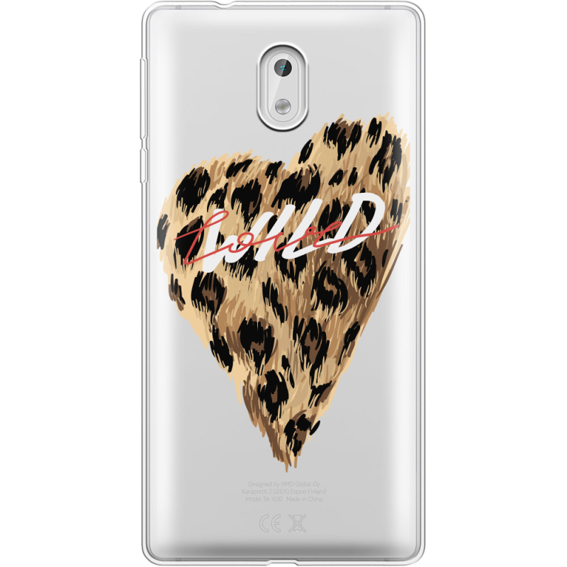 Прозрачный чехол Uprint Nokia 3 Wild Love