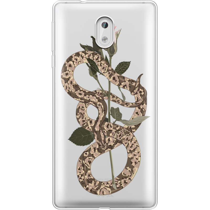 Прозрачный чехол Uprint Nokia 3 Glamor Snake