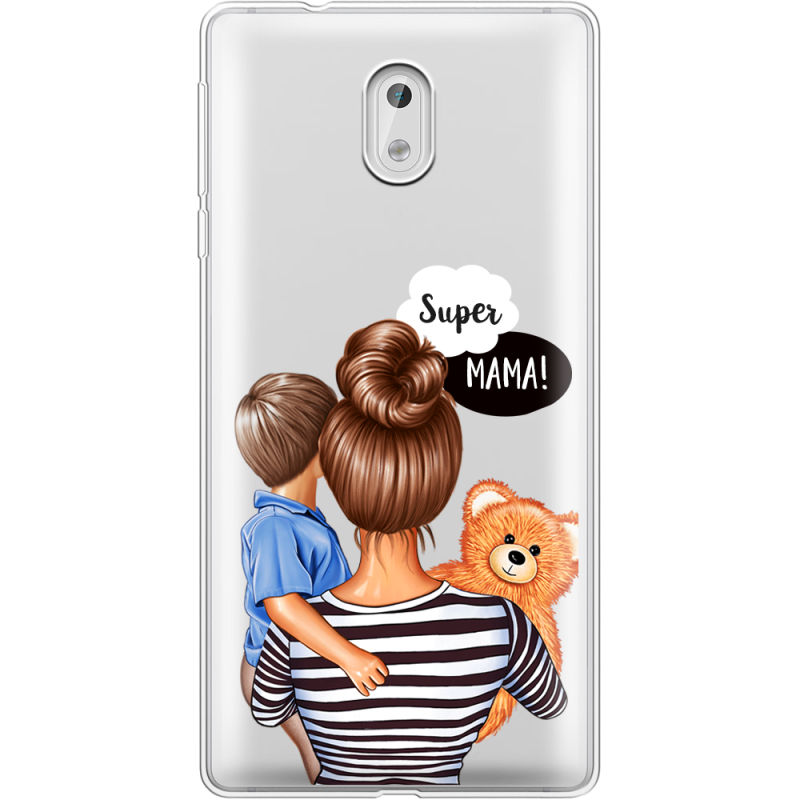 Прозрачный чехол Uprint Nokia 3 Super Mama and Son